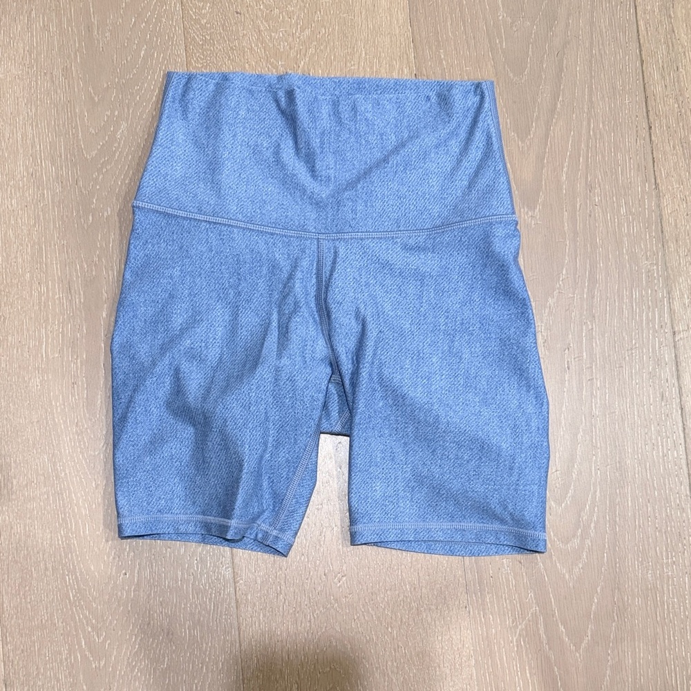 With Jean High-Waisted Denim Blue Shorts
